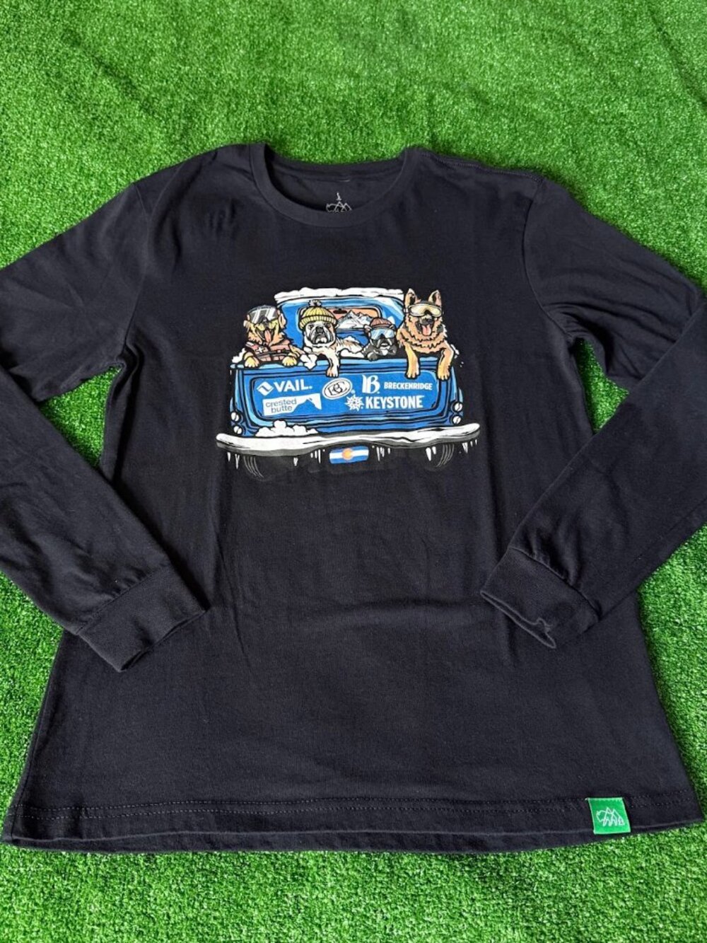 Wild Tribute 4 The Forests Dog Themed Long Sleeve Shirt Vail Breckenridge Size S